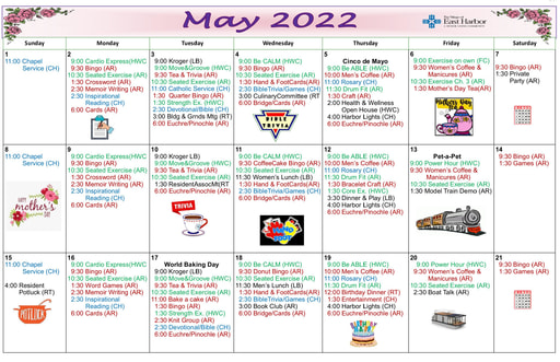 5/2022 East Harbor Calendar