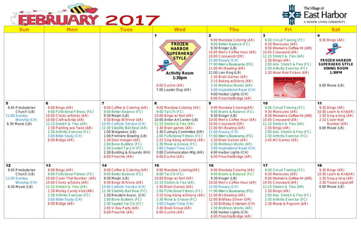 2/2017 East Harbor Calendar